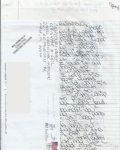 Courtenay Savage - Handwritten Sex Fantasy Letter and Envelope