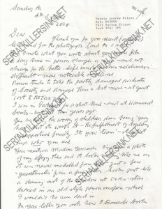 Dennis Nilsen - Handwritten Letter and Envelope 2004 (DECEASED)