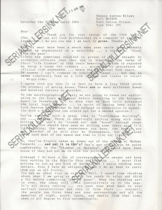 Dennis Nilsen - Typed Letter and Envelope 2004 (DECEASED)