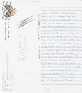 Andrew Freund - Handwritten Letter and Envelope