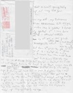 Elias Abuelazam - FLINT SERIAL SLASHER - Handwritten Letter and Envelope