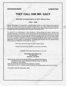 John Wayne Gacy - Original Promo Flyer 'They Call Him Mr. Gacy' 