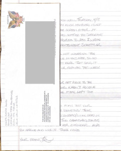 Kenneth Bianchi - The Hillside Strangler - Handwritten Letter and Envelope