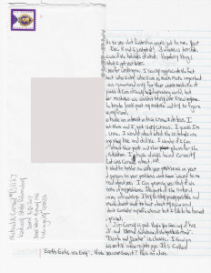 Michael Carneal - HEATH HIGH SCHOOL SHOOTING - Handwritten Letter and Envelope
