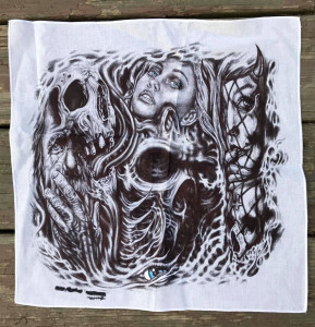 San Quentin Prison Art - Death Row Inmate - 15X15 Artwork on Handkerchief