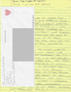 Shane Whipple - New Jersey Hatchet Murderer - Handwritten Letter and Envelope