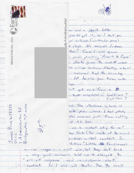 James Riva - Handwritten Letter and Envelope