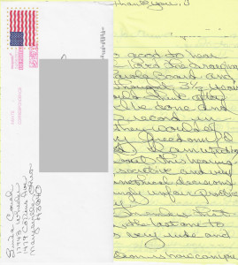 Linda Couch - Handwritten Letter and Envelope