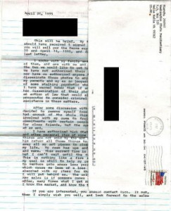 Kenneth Bianchi letter+envelope