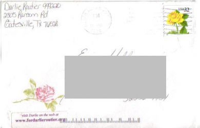 Darlie Routier handwritten envelope