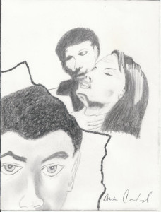 Andre Crawford - Original 7X9 Self Portrait in Pencil Artwork
