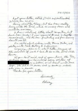 Rodney Alcala handwritten letter