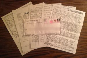 Andre Rand - CROPSEY - Photocopies - Newsletters and Handwritten Envelope