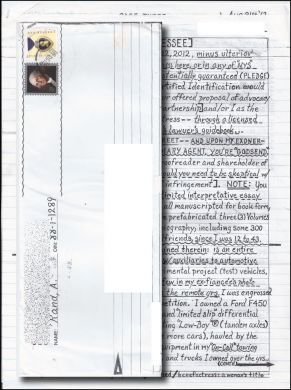 Andre Rand - HANNIBAL LECTER OF STATEN ISLAND - Handwritten letter and envelope + extras