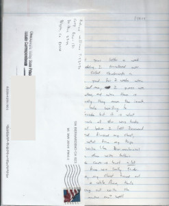 Andrew Williams - Handwritten Letter and Envelope