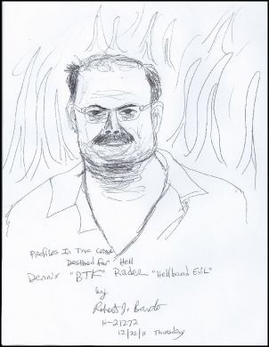 Robert Bardo 8x11 ink drawing of Dennis Rader number 2