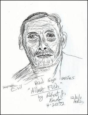 Robert Bardo 8x11 ink drawing of Albert Fish