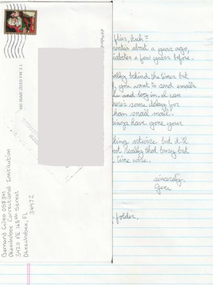 Bernard Giles - Handwritten Letter and Envelope