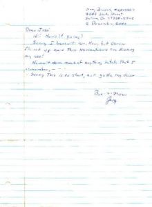 Jerry Brudos one page handwritten letter and envelope
