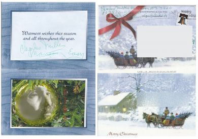 Charles Manson 2010 Christmas Card and Envelope