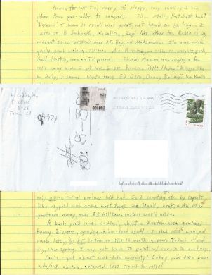 Herbert James Coddington 'The Tahoe Killer' handwritten letter + envelope