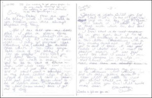Christa Pike handwritten letter - Discounted - NO ENVELOPE