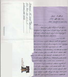 Demarcus Smith - Handwritten Letter and Envelope