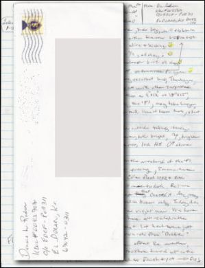 Dennis Rader 'BTK Killer' handwritten letter and envelope