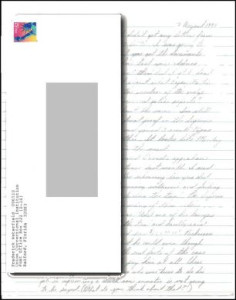 Frederick Waterfield handwritten letter and envelope