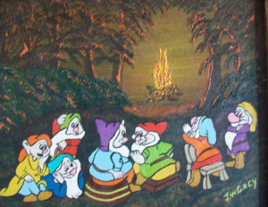 John Wayne Gacy - 16x20 Hi Ho around the Campfire painting