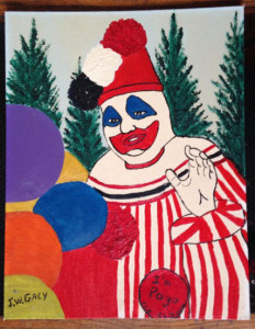 John Wayne Gacy - 14X18 Pogo the Clown Painting