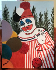 John Wayne Gacy - 14X18 Pogo the Clown Painting