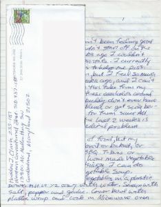 Hadden Clark - Handwritten Letter and Envelope with Fast Food Art