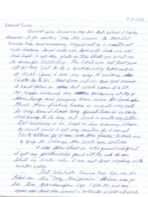 Phillip Jablonski handwritten letter