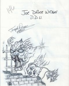 Joseph Druce - 8X11 Black Pen Artwork 'KILL CHILD MOLESTERS'
