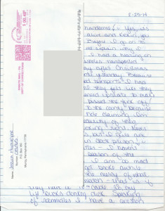 Jessica Holtmeyer - Handwritten Letter and Envelope