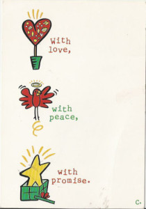Jim Ruzicka - 1997 Christmas Card and Envelope