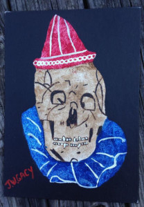 John Wayne Gacy - 10x14 Skull Clown painting