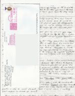 Kyle Hulbert - Handwritten Letter and Envelope
