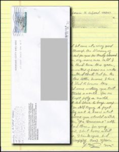 Lorenzo J. Gilyard Jr - THE KANSAS CITY STRANGLER - Handwritten letter and envelope