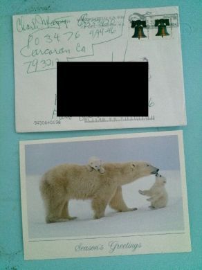 Charles Manson - Polar Bear Christmas Card from 2009