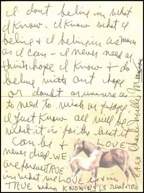 Charles Manson Greeting Card/Letter