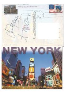 Charles Manson 8.5X6 Signed Postcard