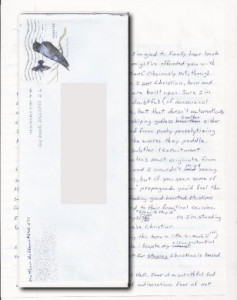 Matthew Hoffman - Handwritten Letter and Envelope