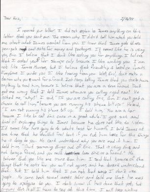 Greg Miley one page handwritten letter [DISCOUNTED NO ENVELOPE]