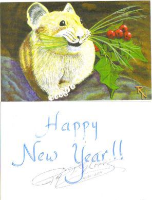 Roy Norris 2010 Christmas card print - signed in full and dated on back
