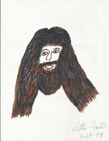 Ottis Toole - Original 8X11 Jesus Artwork