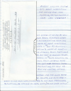 Robert Pickton - THE PIG FARMER KILLER - Handwritten Letter and Envelope