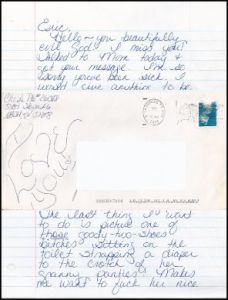 Christa Pike six page definitive handwritten letter + envelope - Featured on Inside Edition - Graphic Content