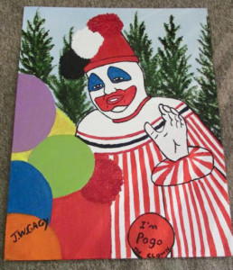 John Wayne Gacy - 14x18 Pogo the Clown Oil